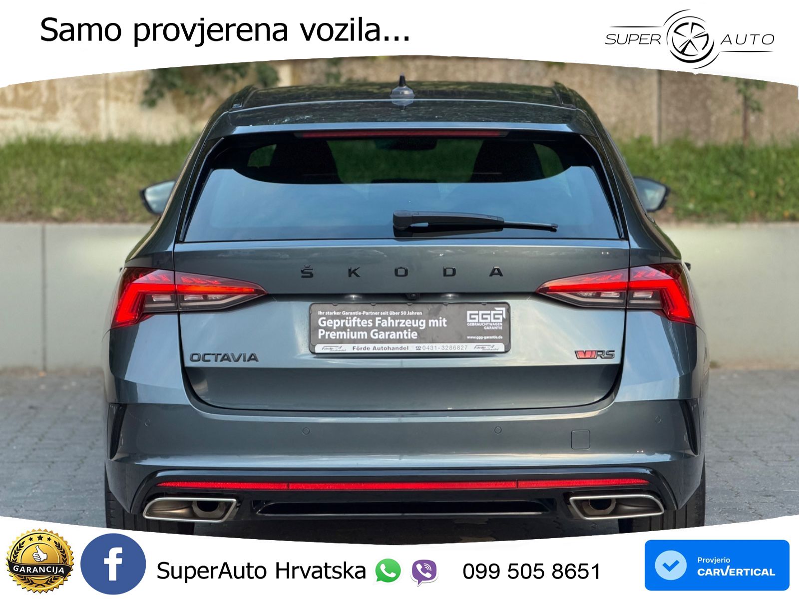 Škoda Octavia Combi RS 2.0 TSI (245 KS) DSG LED+GR SJED+ACC