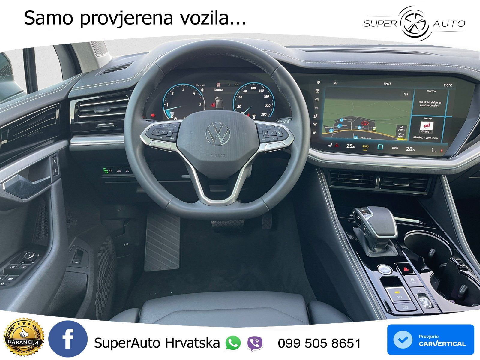 Volkswagen Touareg 3.0 V6 TDI (286 KS) 4MOTION Tiptronic ZRAČNI+ACC+GR SJED+KAM+PANO