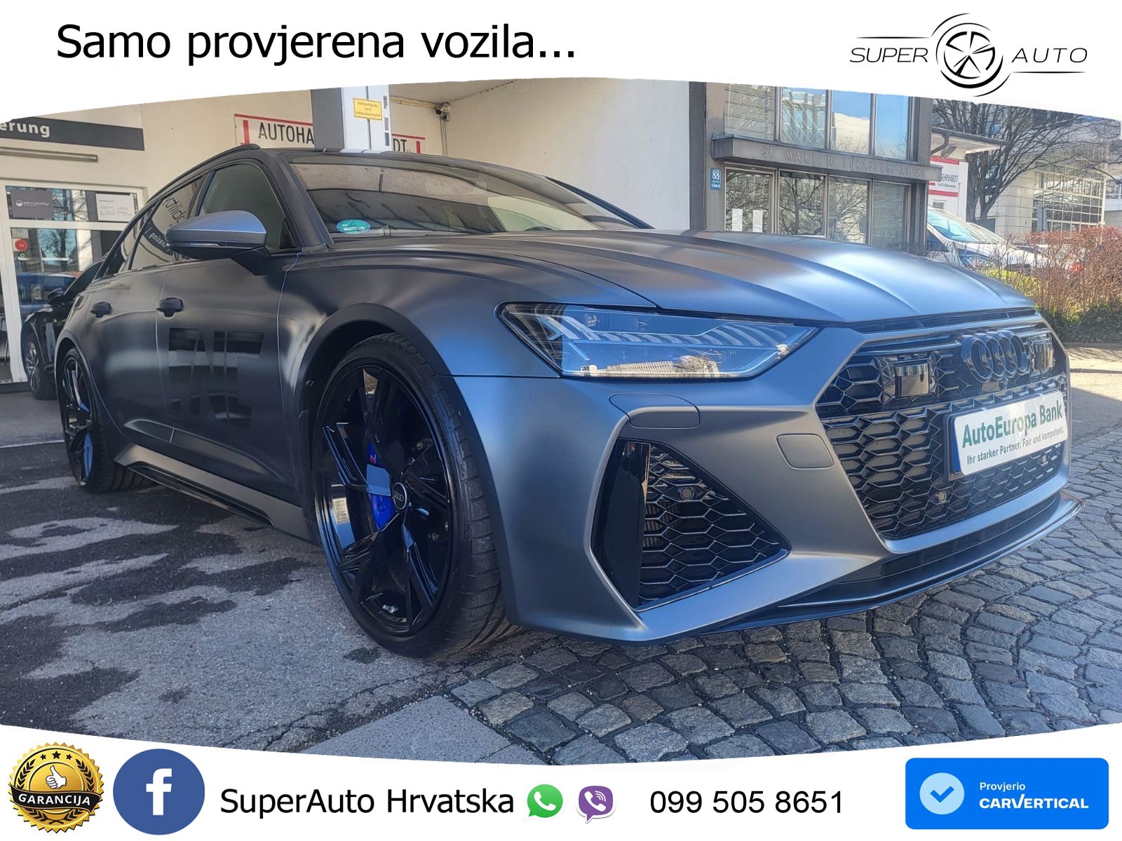 Audi RS6 Avant 4.0 TFSI V8 performance (630 KS)  quattro tiptronic LED+GR SJED+ACC