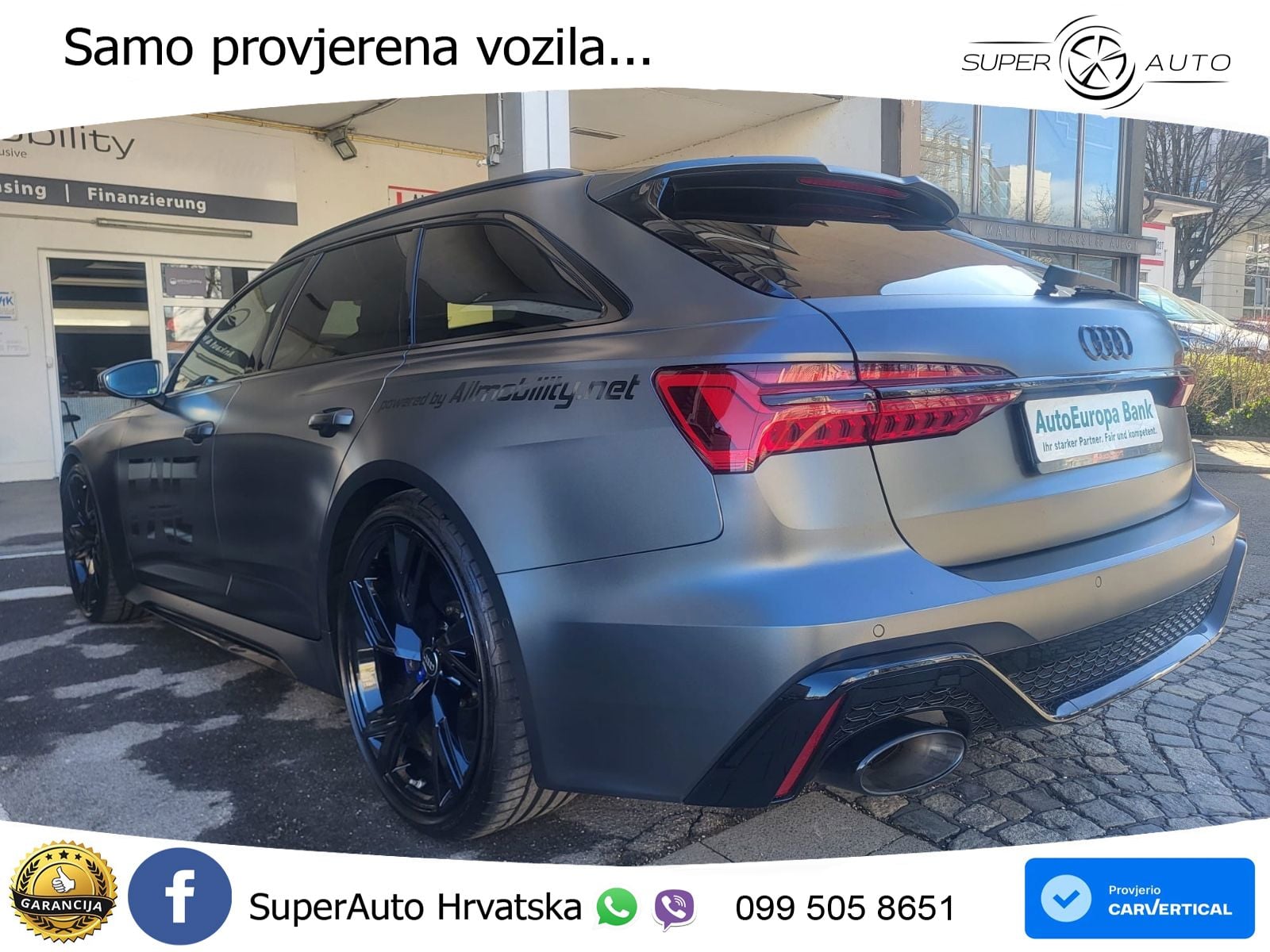 Audi RS6 Avant 4.0 TFSI V8 performance (630 KS)  quattro tiptronic LED+GR SJED+ACC