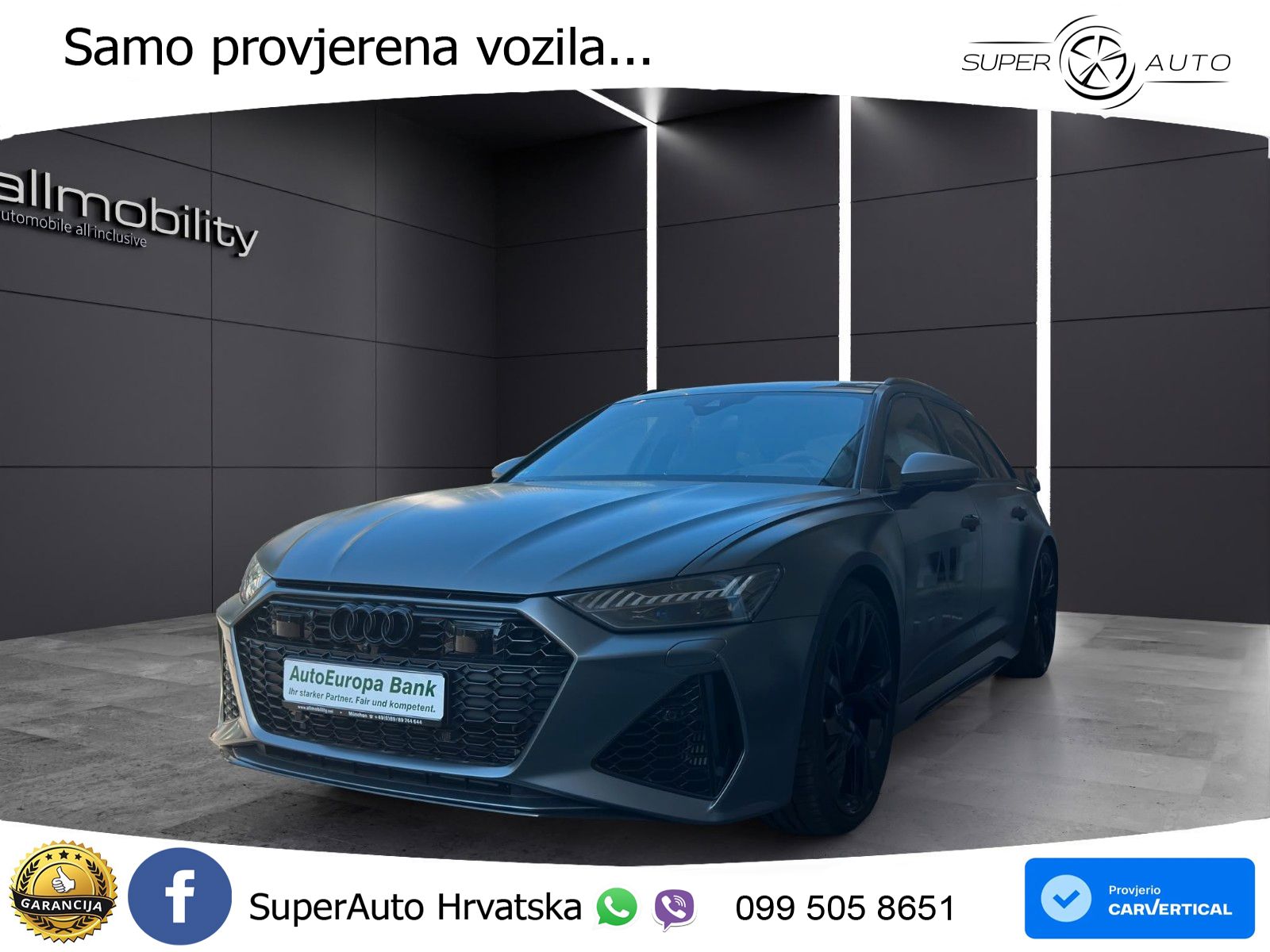 Audi RS6 Avant 4.0 TFSI V8 performance (630 KS)  quattro tiptronic LED+GR SJED+ACC