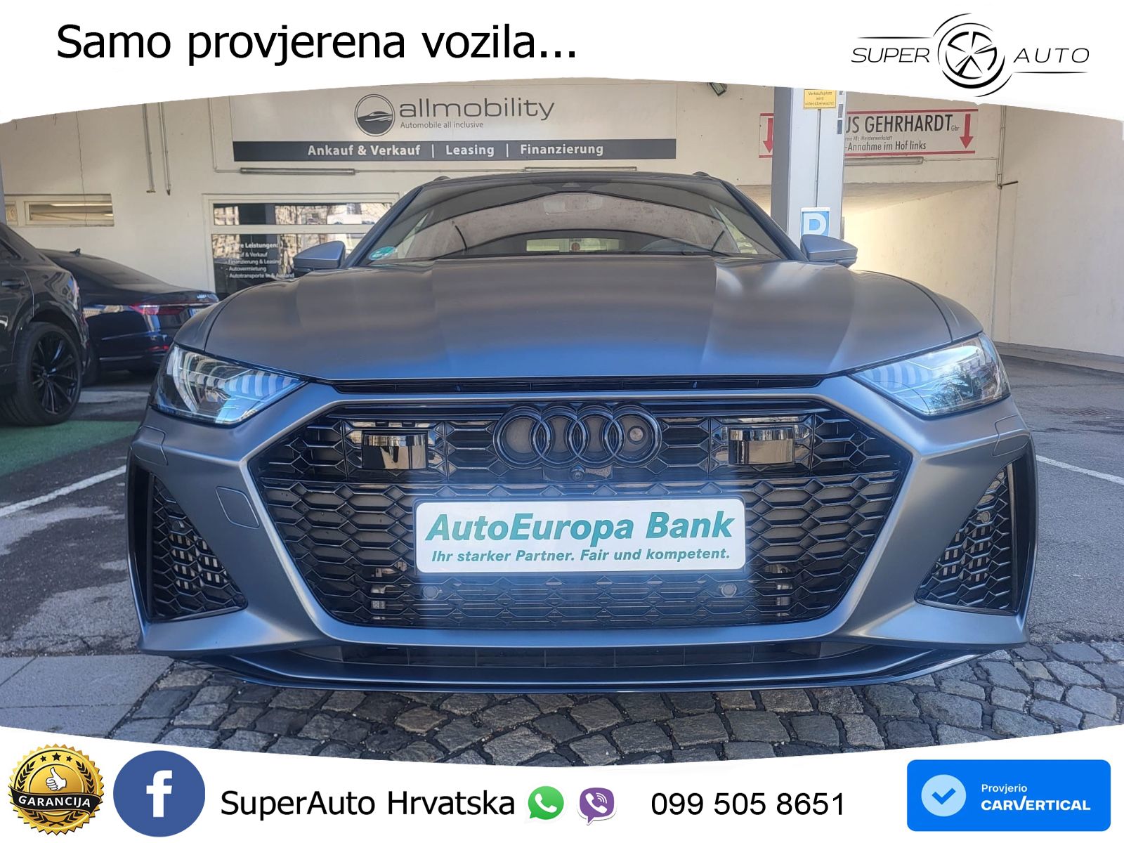 Audi RS6 Avant 4.0 TFSI V8 performance (630 KS)  quattro tiptronic LED+GR SJED+ACC