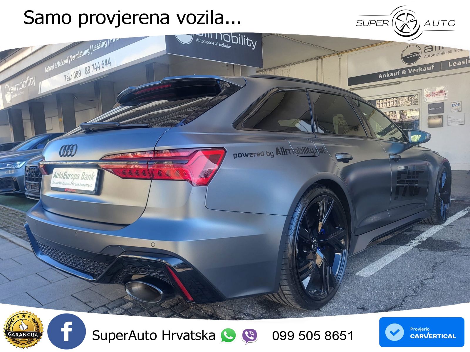 Audi RS6 Avant 4.0 TFSI V8 performance (630 KS)  quattro tiptronic LED+GR SJED+ACC
