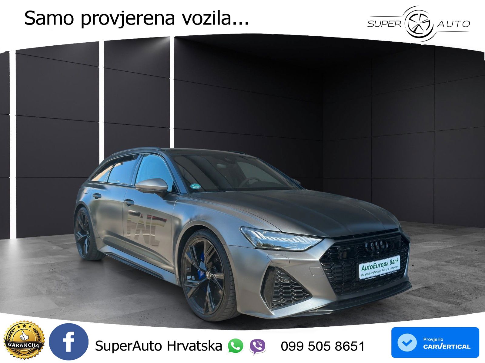 Audi RS6 Avant 4.0 TFSI V8 performance (630 KS)  quattro tiptronic LED+GR SJED+ACC