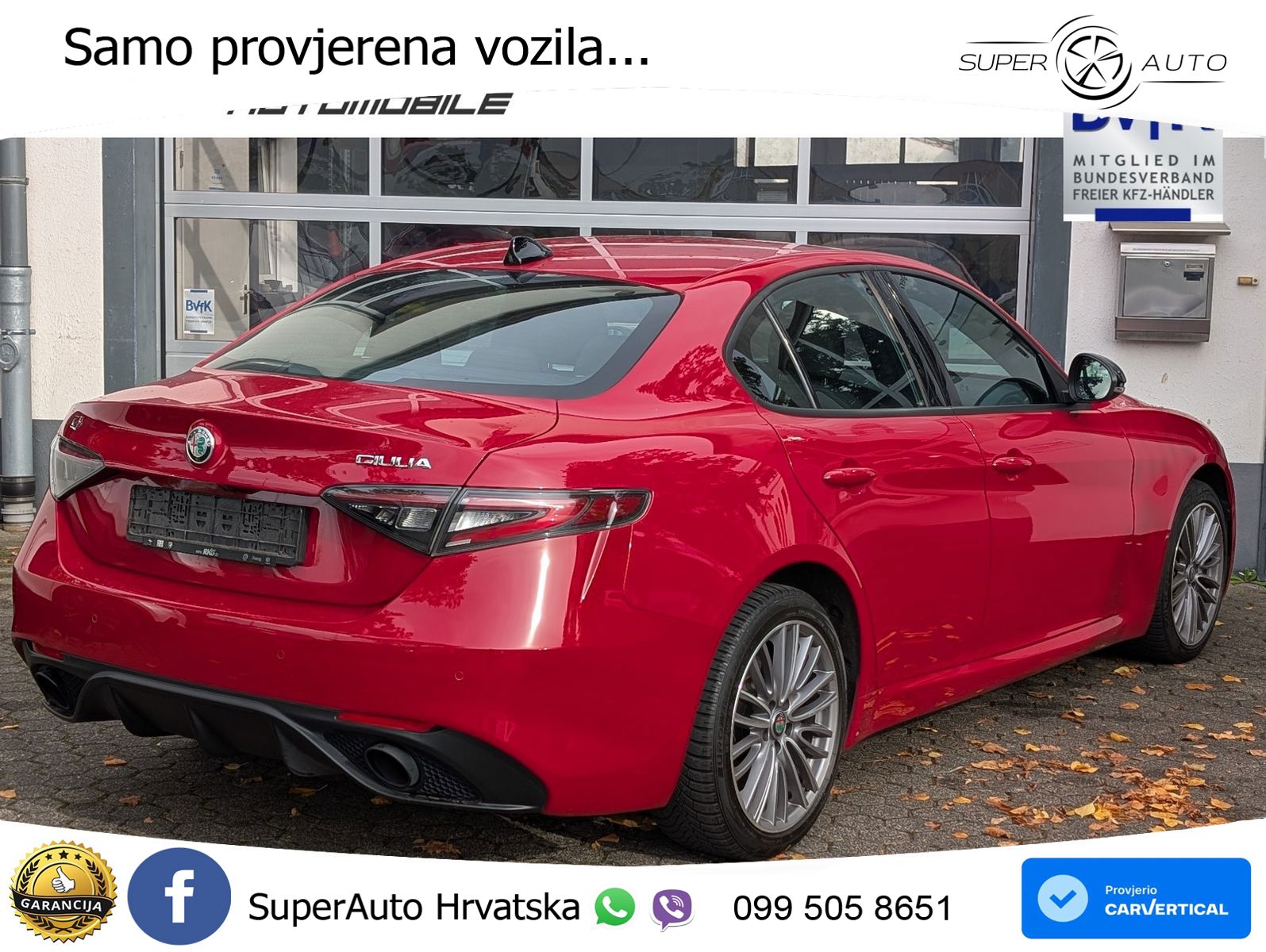 Alfa Romeo Giulia 2.2 MultiJet II (210 KS) Q4 Automatic LED+ACC