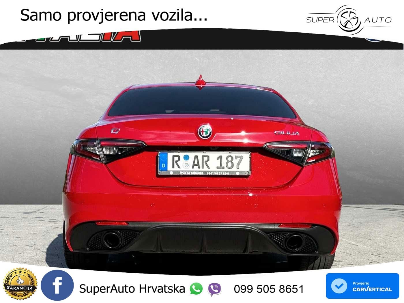 Alfa Romeo Giulia 2.0 Turbo (280 KS) Q4 Automatic MATRIX+GR SJED+KAM