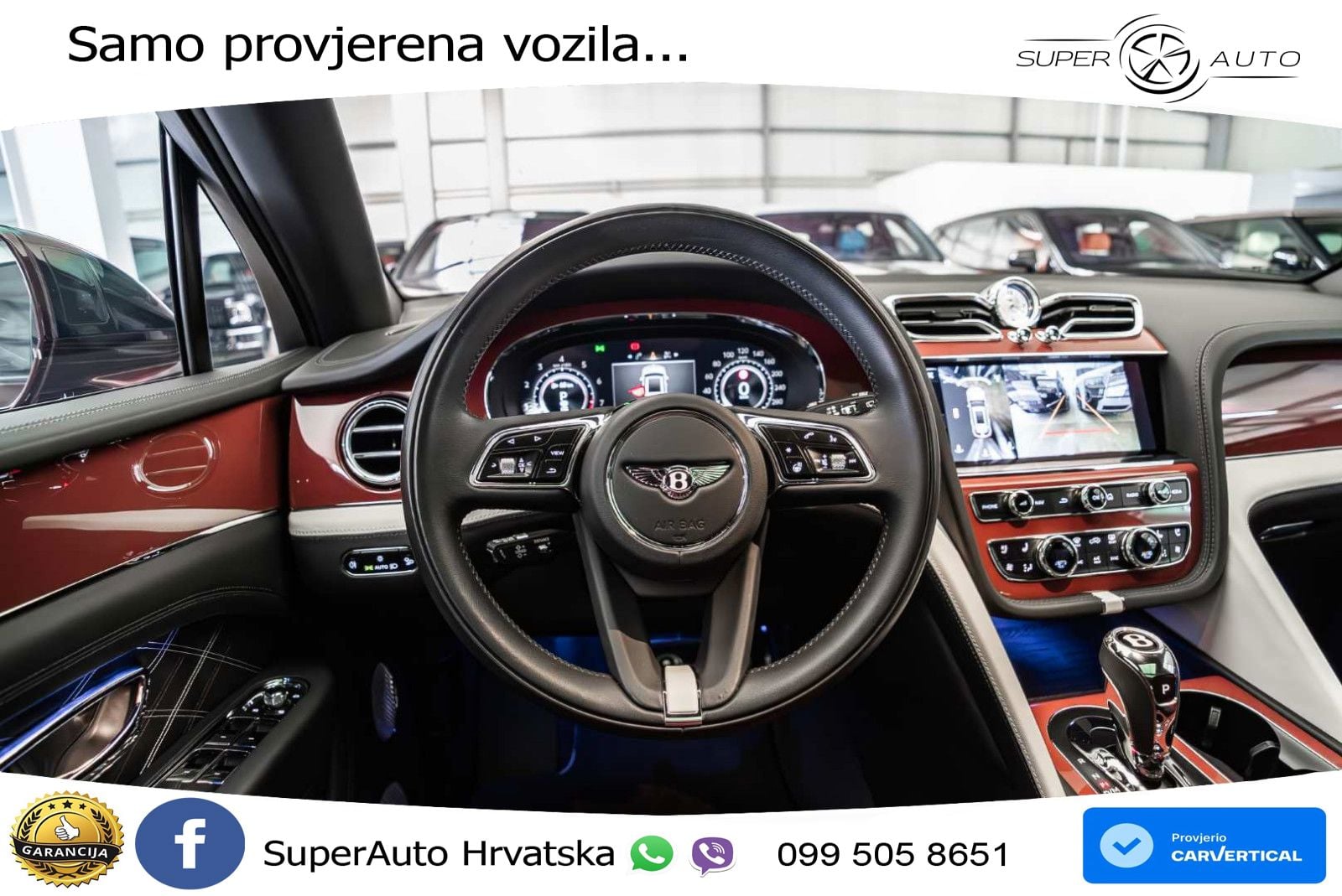 Bentley Bentayga EWB 4.0 V8 (550 KS) 4WD Automatic ZRAČNI+ACC+GR SJED+KAM+PANO
