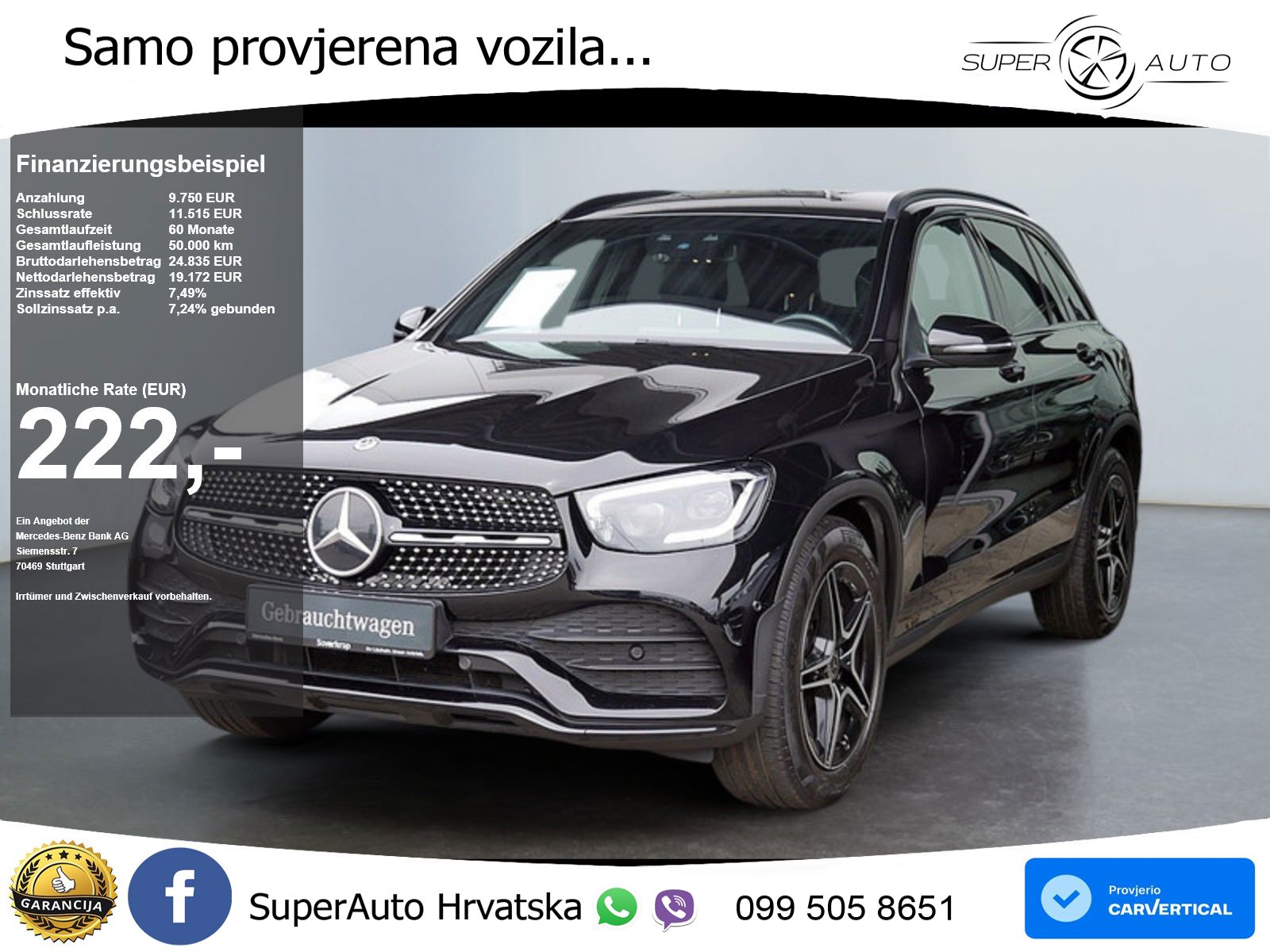 Mercedes GLC 220d (194 KS) 4MATIC G-TRONIC AMG LED+GR SJED+ACC