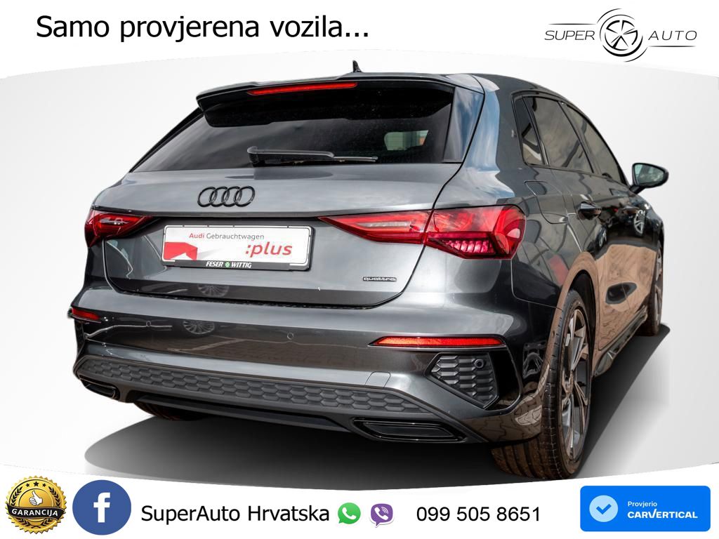 Audi A3 40 TDI (200 KS) quattro S tronic S line LED+GR SJED+ACC