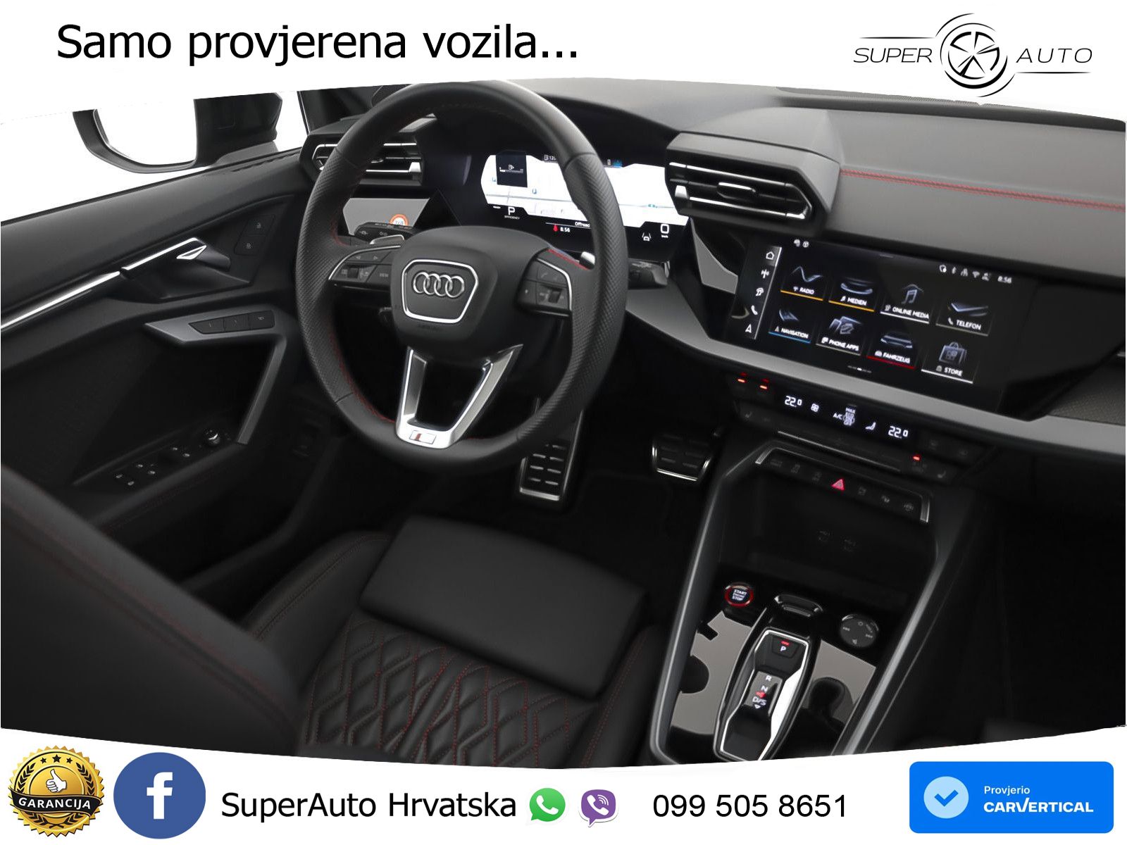 Audi S3 2.0 TFSI (333 KS) quattro S tronic MATRIX+GR SJED+KAM