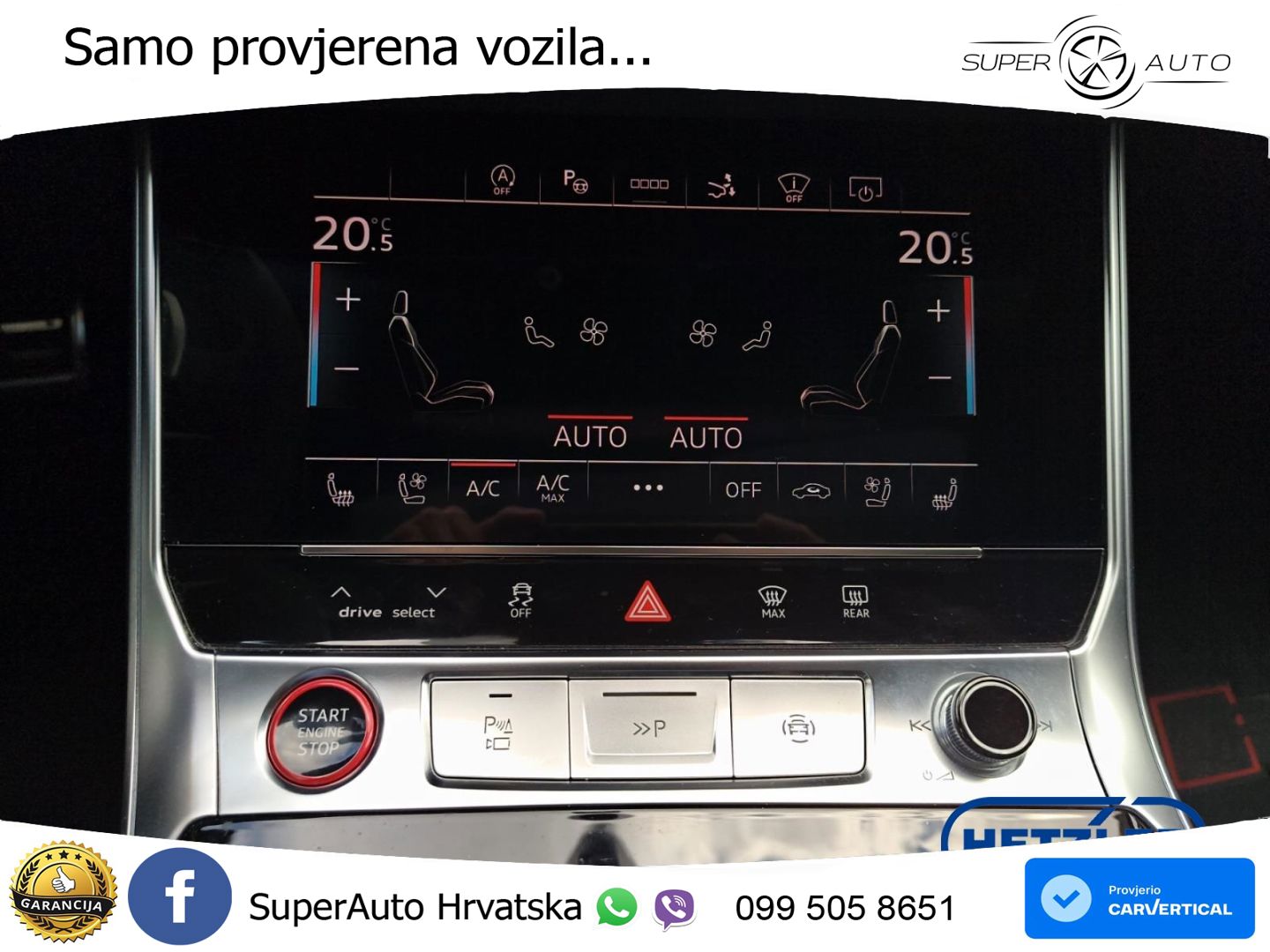 Audi RS7 4.0 TFSI V8 performance (630 KS) quattro tiptronic ZRAČNI+ACC+GR SJED+KAM+PANO