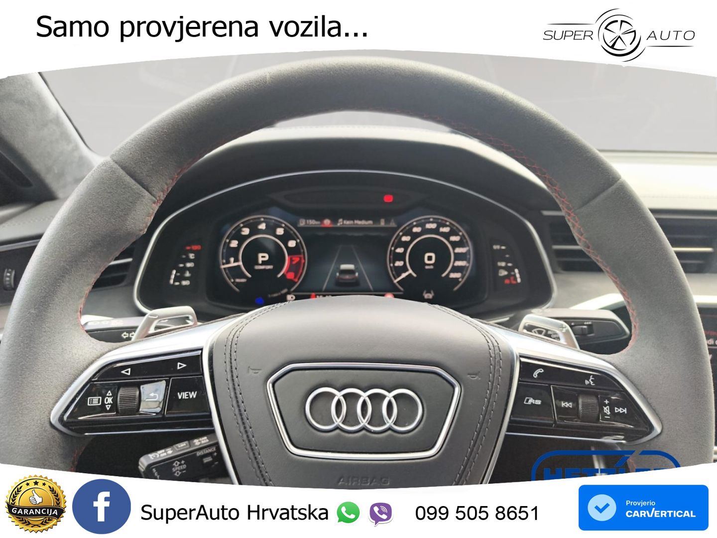 Audi RS7 4.0 TFSI V8 performance (630 KS) quattro tiptronic ZRAČNI+ACC+GR SJED+KAM+PANO