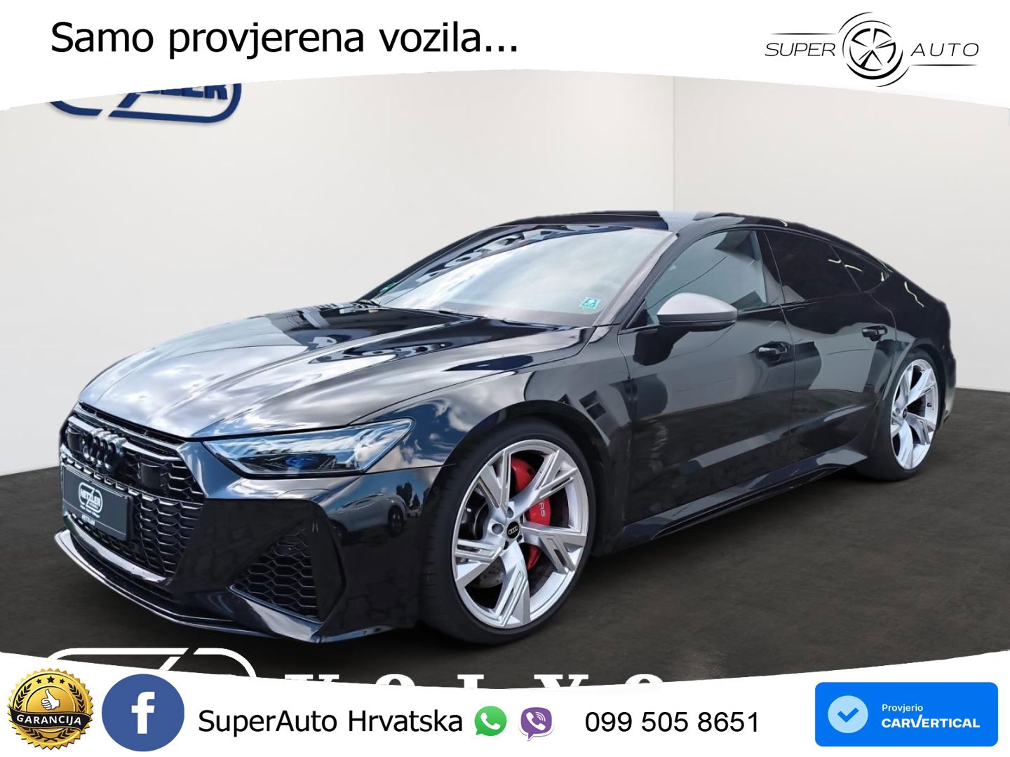 Audi RS7 4.0 TFSI V8 performance (630 KS) quattro tiptronic ZRAČNI+ACC+GR SJED+KAM+PANO