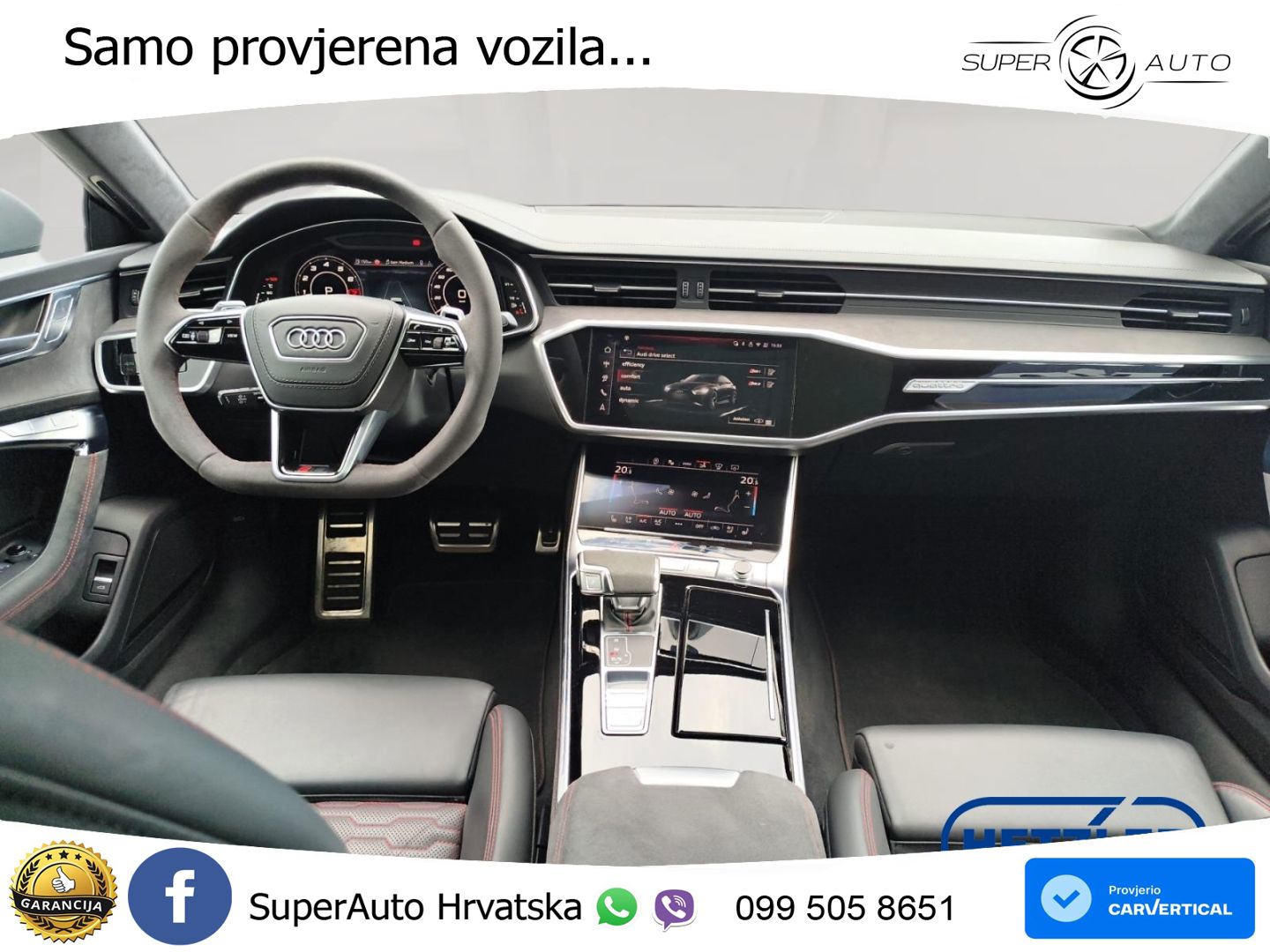 Audi RS7 4.0 TFSI V8 performance (630 KS) quattro tiptronic ZRAČNI+ACC+GR SJED+KAM+PANO