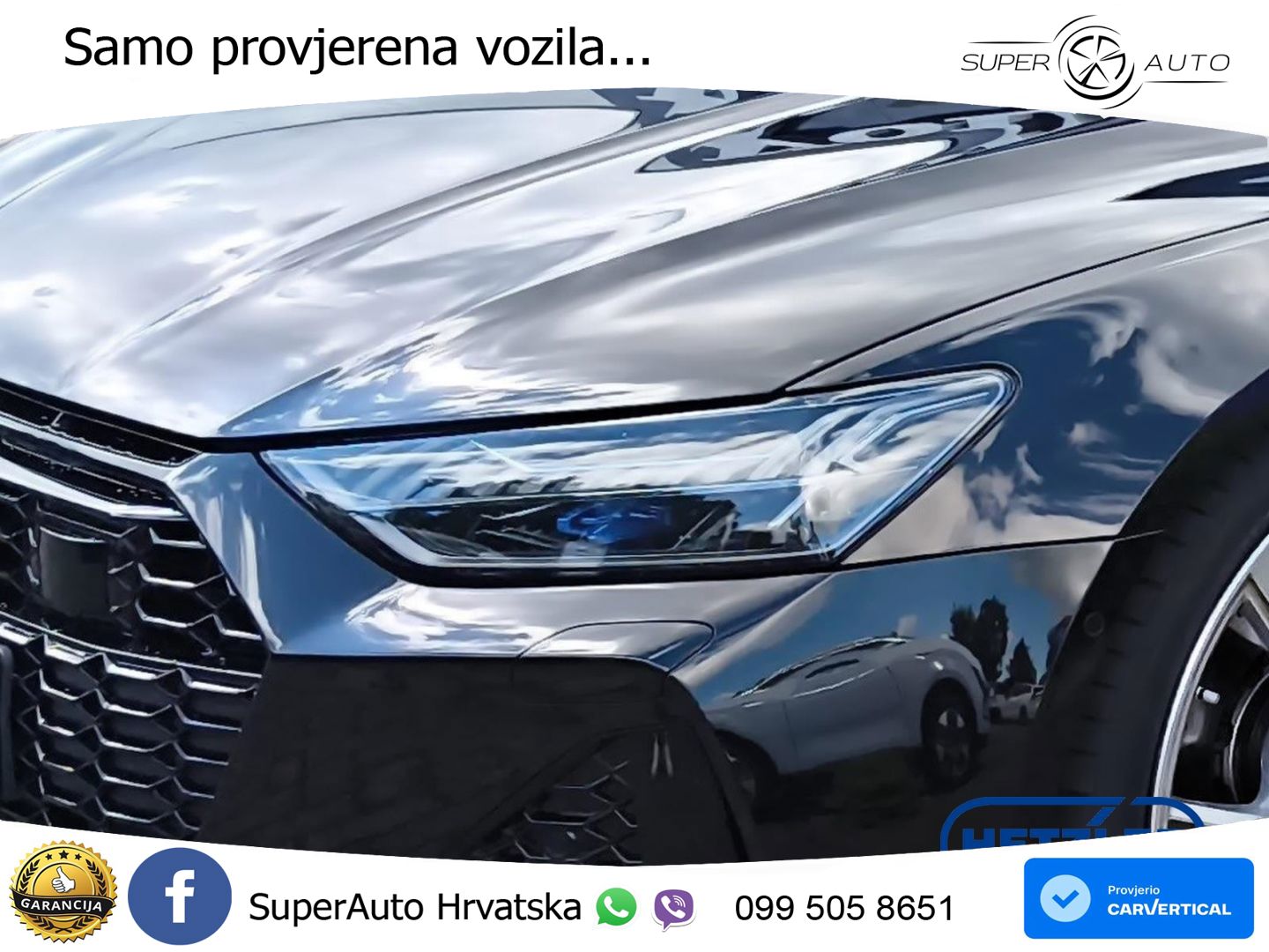 Audi RS7 4.0 TFSI V8 performance (630 KS) quattro tiptronic ZRAČNI+ACC+GR SJED+KAM+PANO