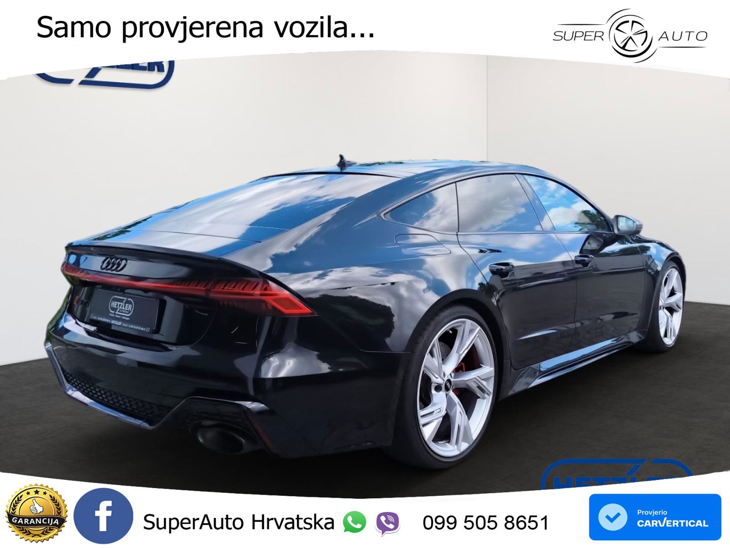 Audi RS7 4.0 TFSI V8 performance (630 KS) quattro tiptronic ZRAČNI+ACC+GR SJED+KAM+PANO