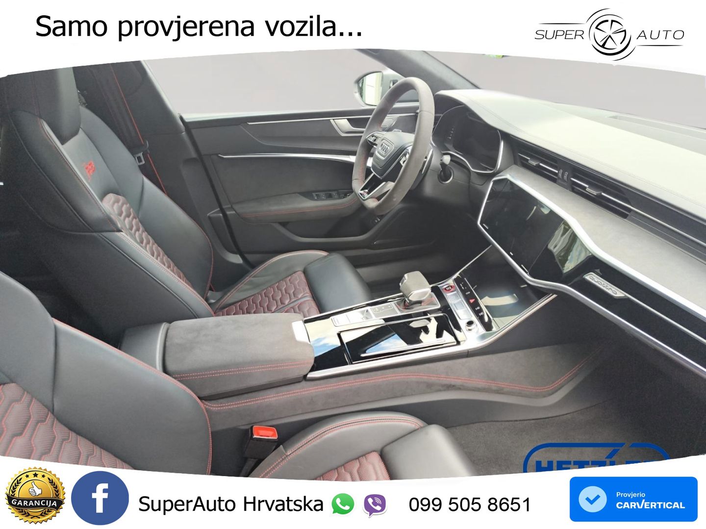 Audi RS7 4.0 TFSI V8 performance (630 KS) quattro tiptronic ZRAČNI+ACC+GR SJED+KAM+PANO