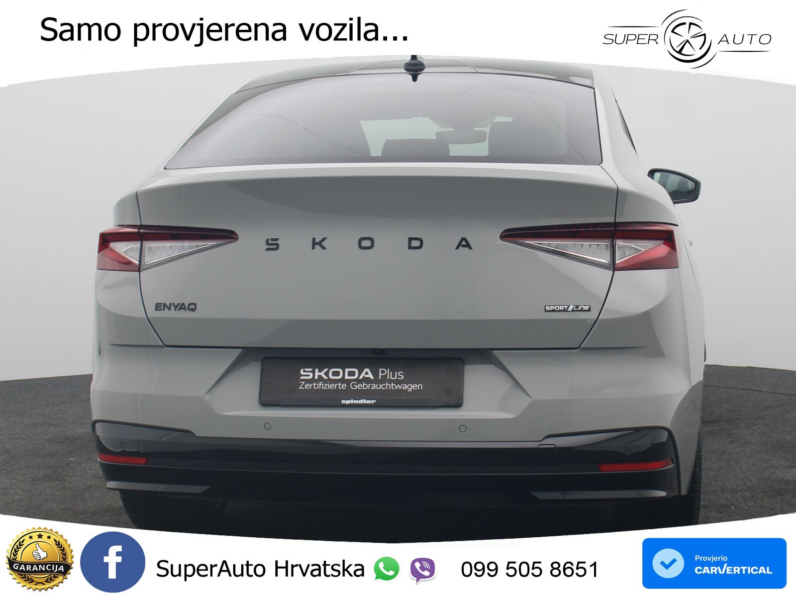 Škoda Enyaq 85 82 kWh (286 KS) SportLine MATRIX+GR SJED+KAM