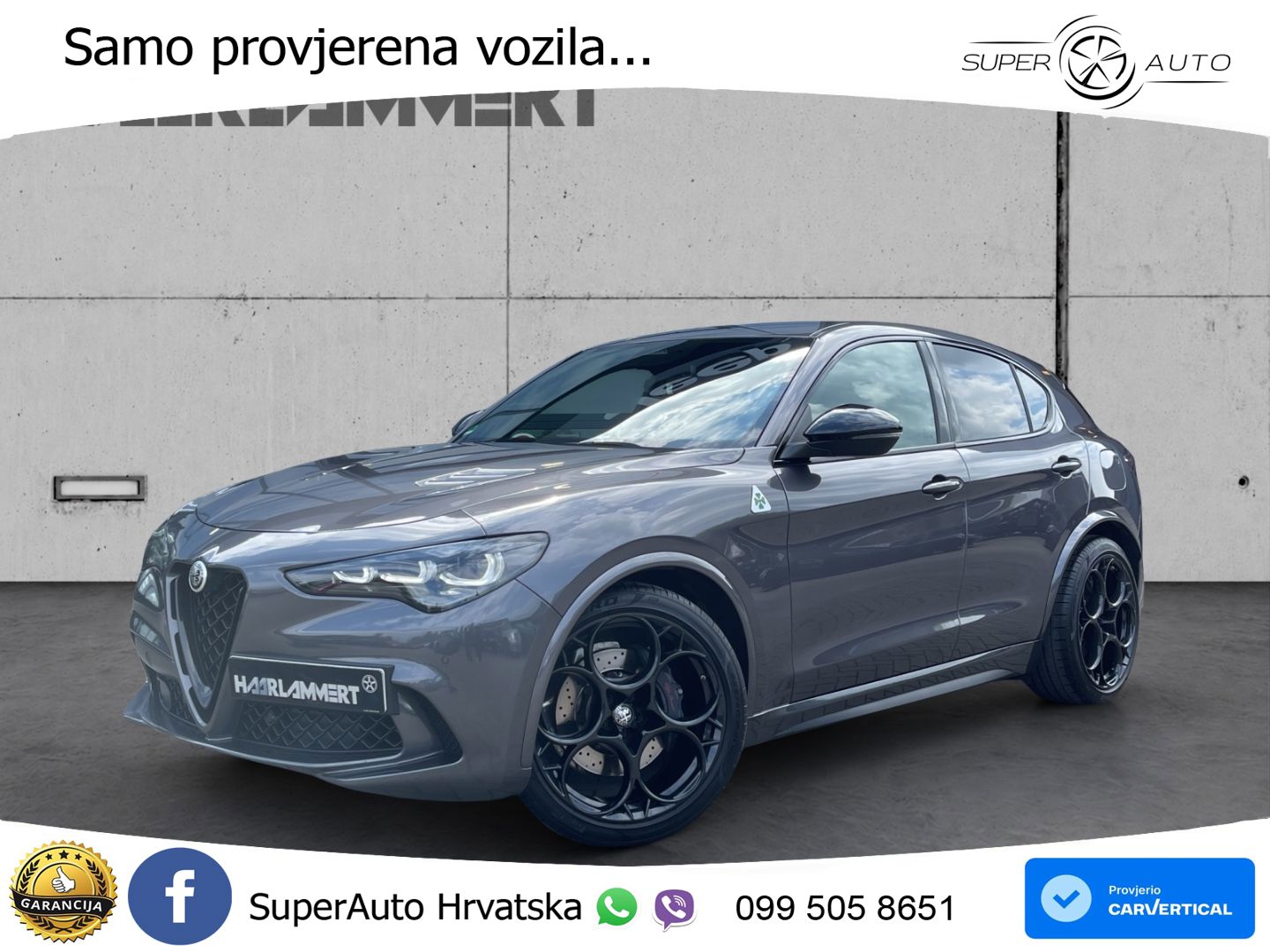 Alfa Romeo Stelvio Quadrifoglio 2.9 V6 Bi-Turbo (520 KS) Q4 Automatic LED+GR SJED+ACC