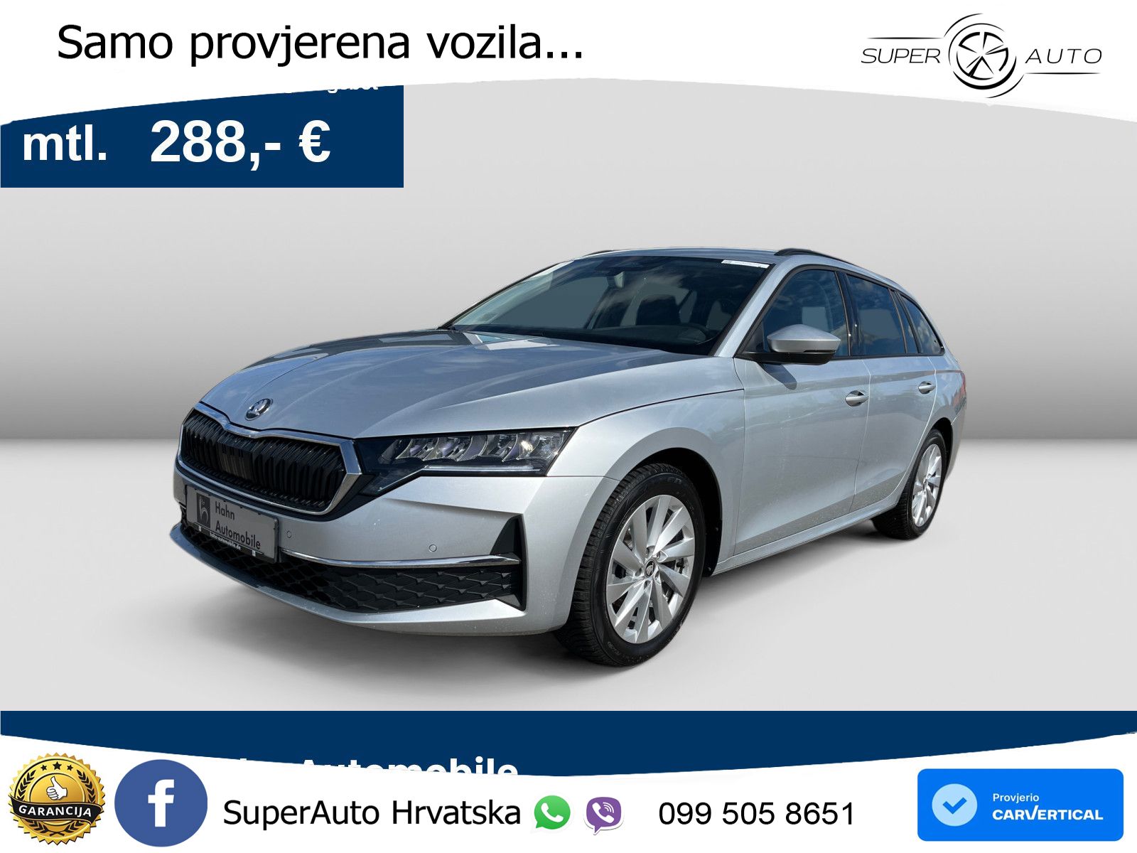 Škoda Octavia Combi 2.0 TDI (150 KS) DSG Selection LED+GR SJED+ACC