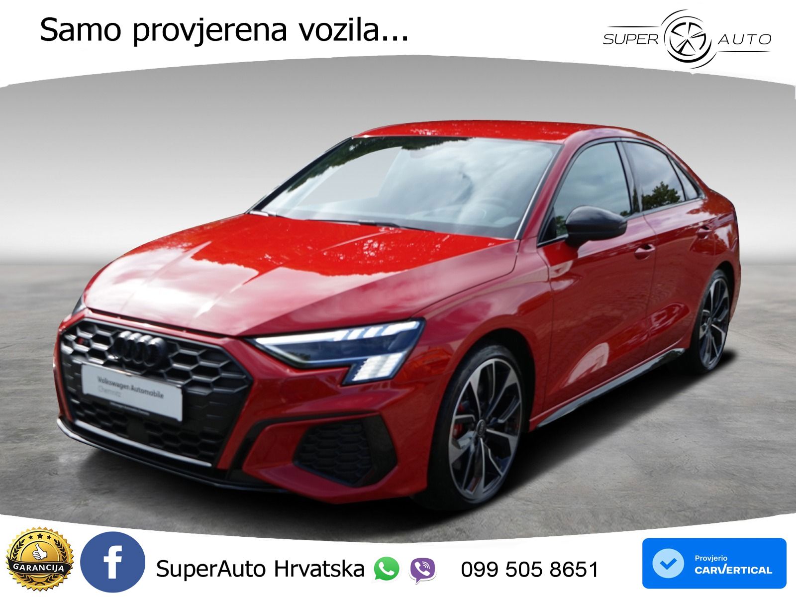 Audi S3 Limuzina 2.0 TFSI (310 KS) quattro S tronic MATRIX+GR SJED+KAM