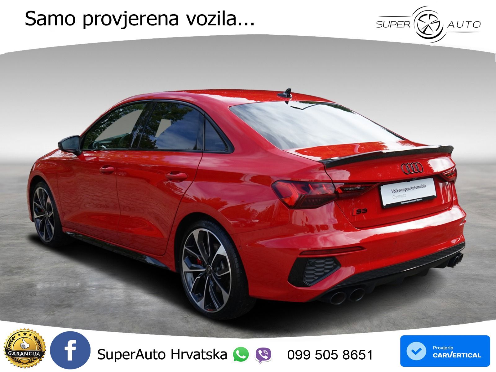 Audi S3 Limuzina 2.0 TFSI (310 KS) quattro S tronic MATRIX+GR SJED+KAM