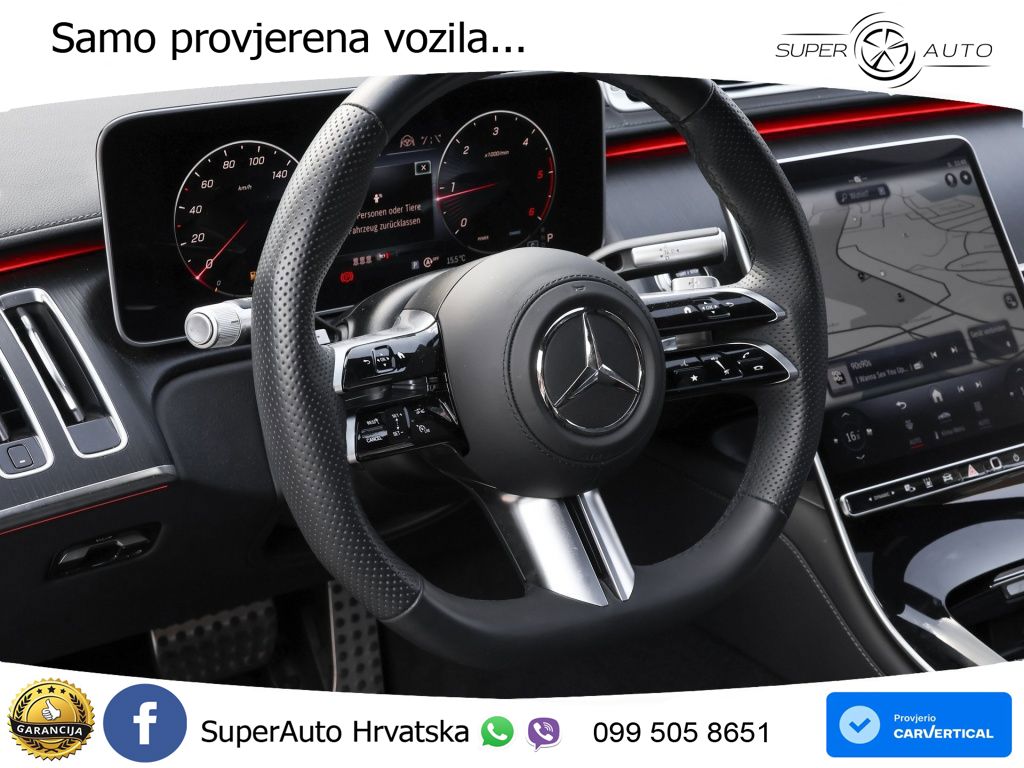 Mercedes S 450d (367 KS) EQ Boost 4MATIC 9G-TRONIC AMG ZRAČNI+ACC+GR SJED+KAM+PANO