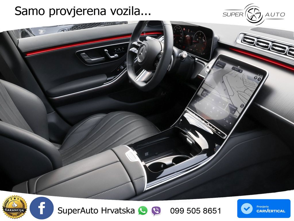 Mercedes S 450d (367 KS) EQ Boost 4MATIC 9G-TRONIC AMG ZRAČNI+ACC+GR SJED+KAM+PANO