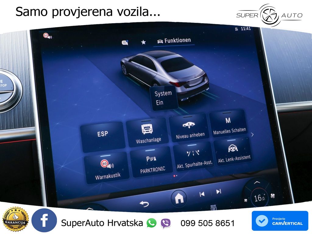 Mercedes S 450d (367 KS) EQ Boost 4MATIC 9G-TRONIC AMG ZRAČNI+ACC+GR SJED+KAM+PANO
