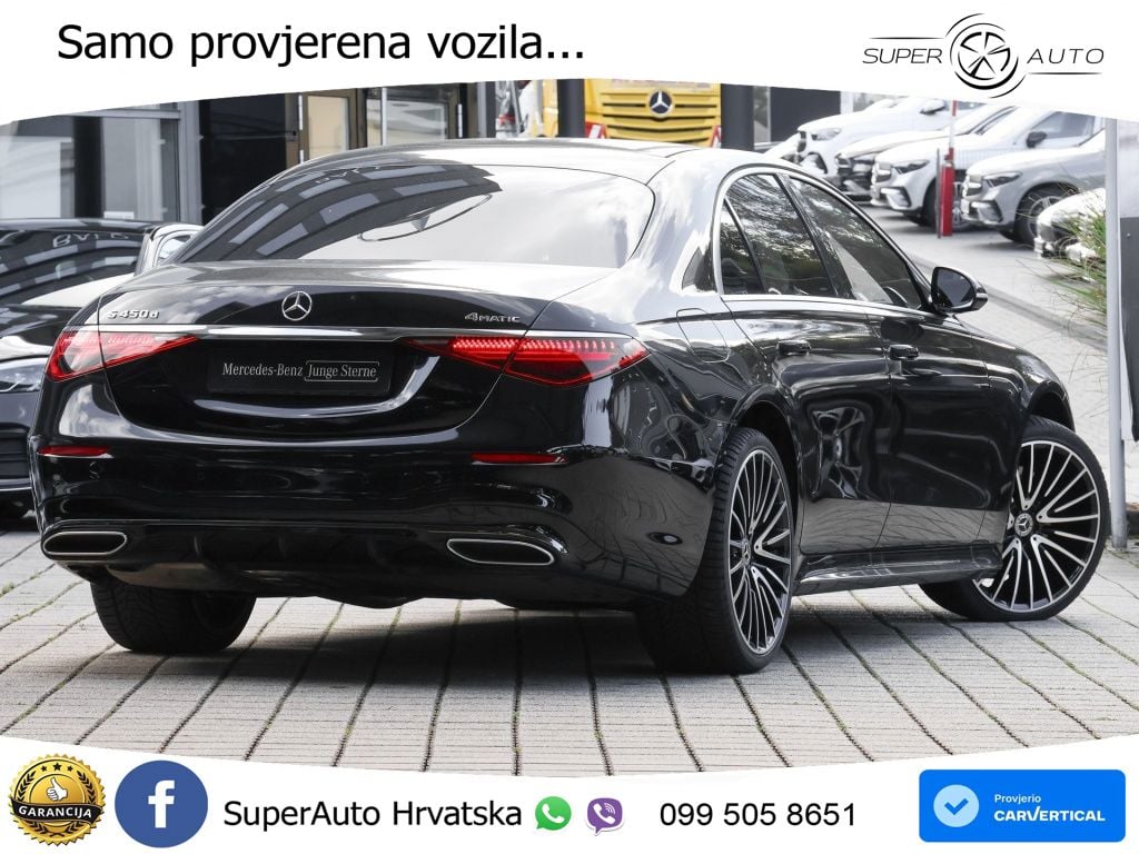 Mercedes S 450d (367 KS) EQ Boost 4MATIC 9G-TRONIC AMG ZRAČNI+ACC+GR SJED+KAM+PANO