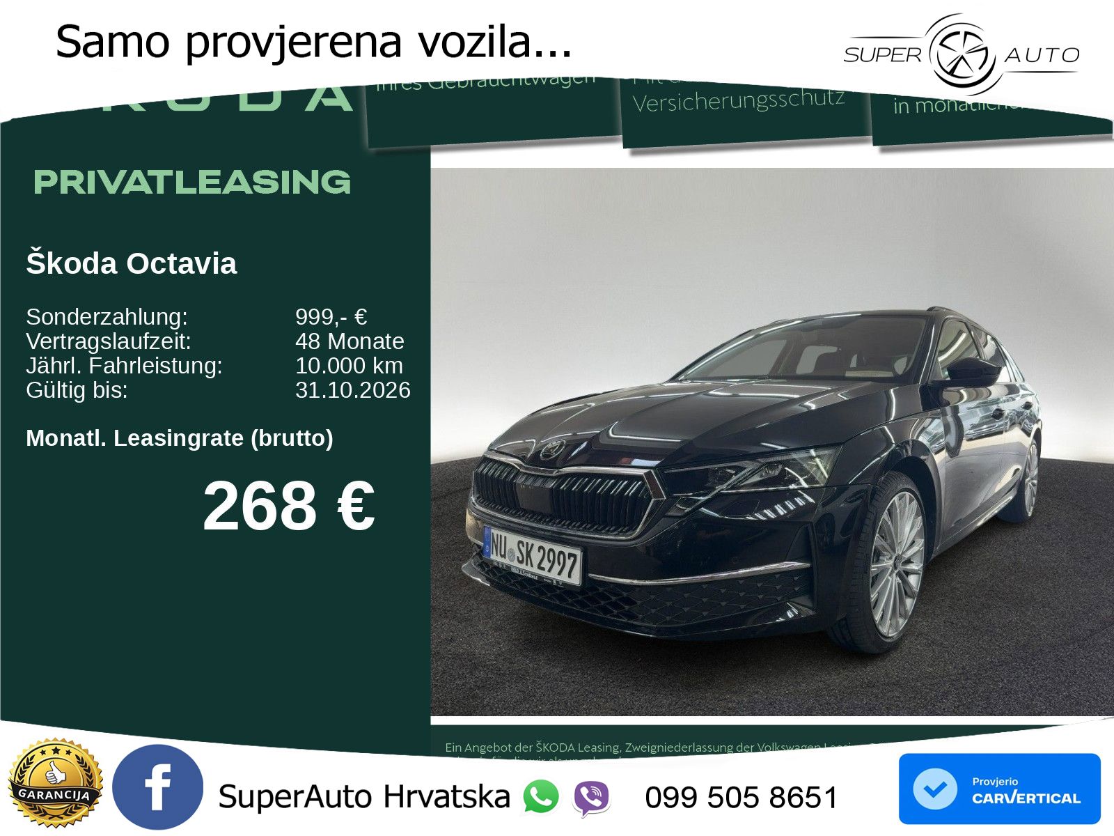 Škoda Octavia Combi 2.0 TDI (150 KS) DSG Selection MATRIX+GR SJED+KAM