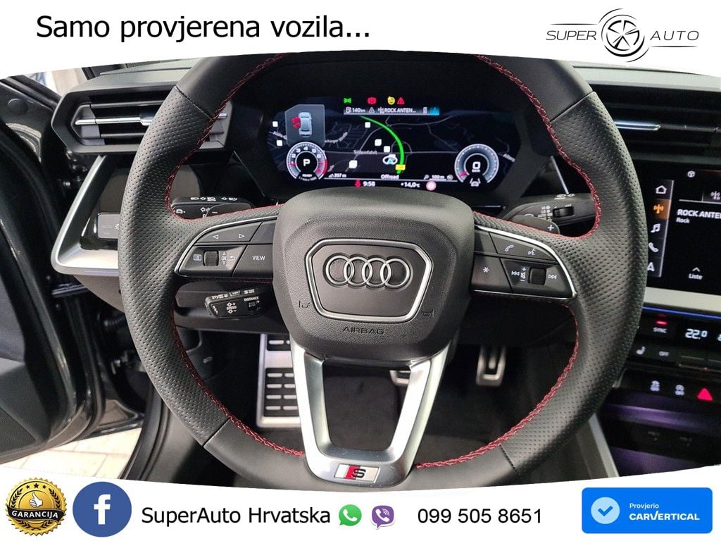 Audi A3 Limuzina 35 TFSI (150 KS) S tronic S line MATRIX+GR SJED+KAM