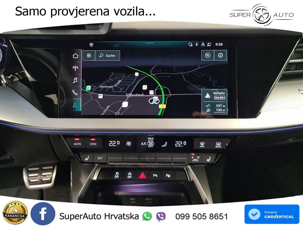 Audi A3 Limuzina 35 TFSI (150 KS) S tronic S line MATRIX+GR SJED+KAM
