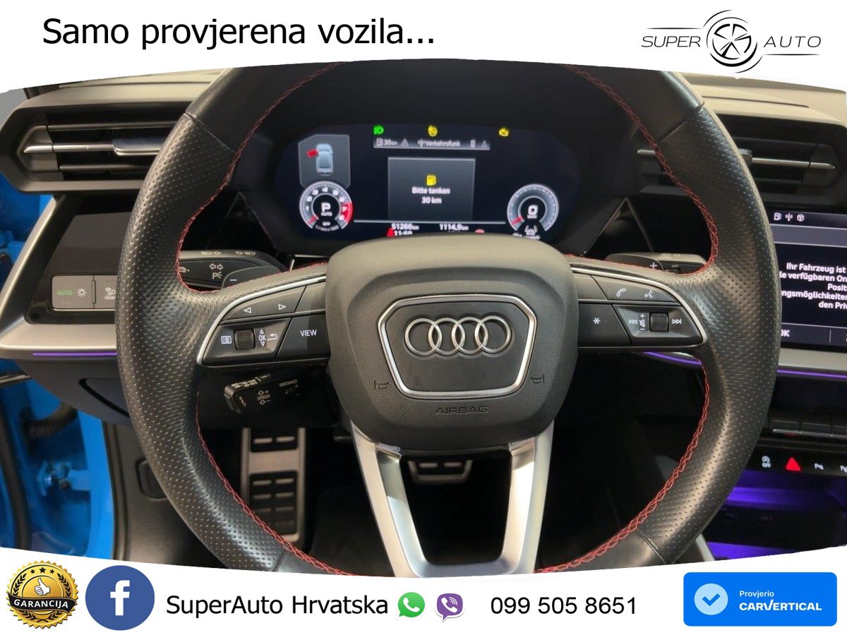 Audi A3 Limuzina 35 TFSI (150 KS) S tronic S line MATRIX+GR SJED+KAM