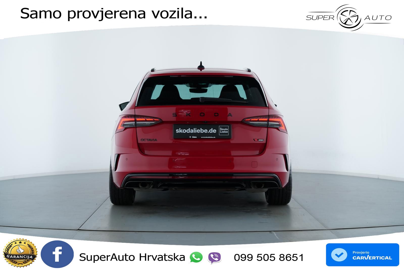 Škoda Octavia Combi RS 2.0 TSI (265 KS) DSG MATRIX+GR SJED+KAM
