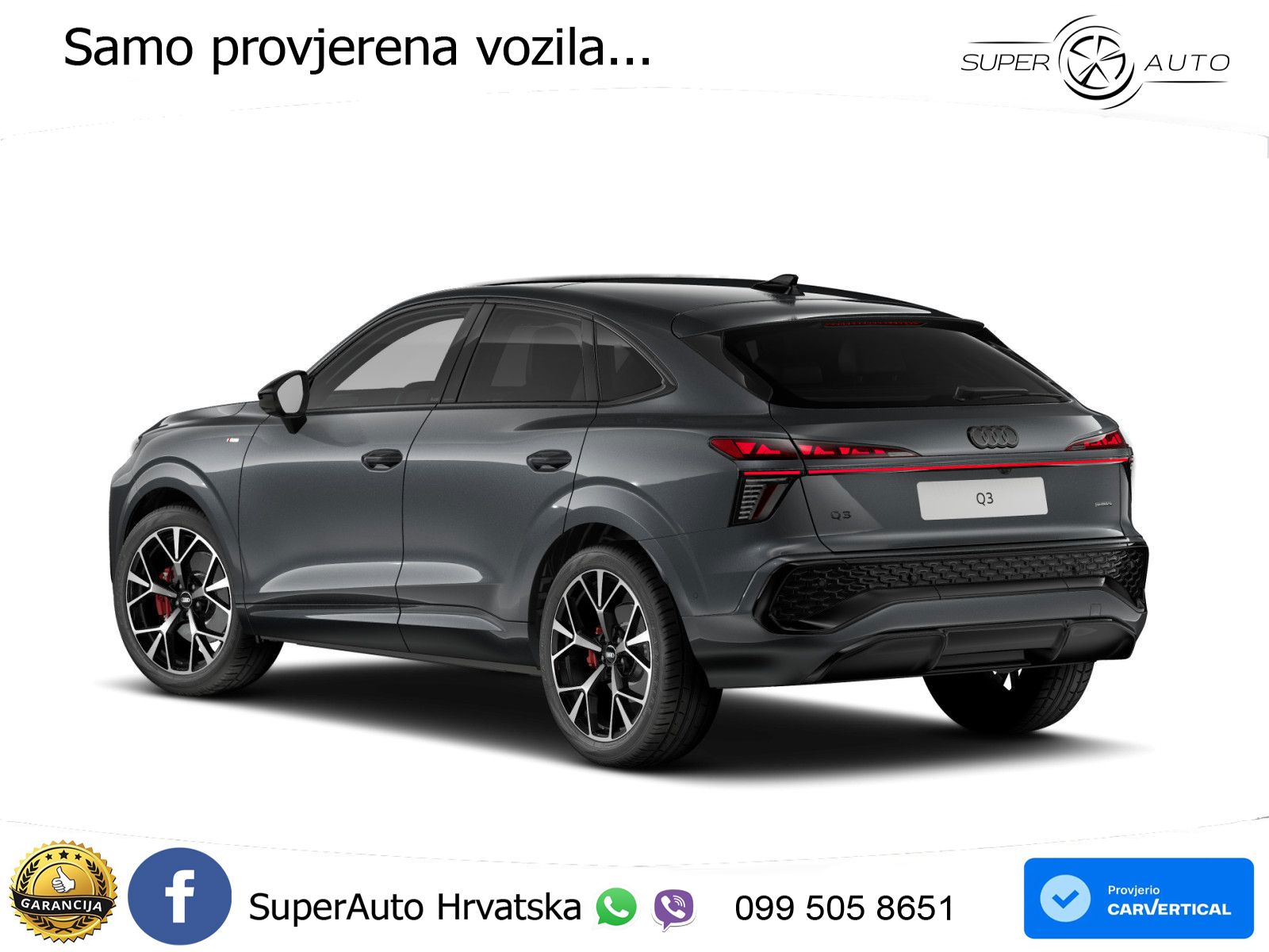 Audi Q3 Sportback 2.0 TFSI (265 KS) quattro S tronic 2x S line MATRIX+GR SJED+KAM
