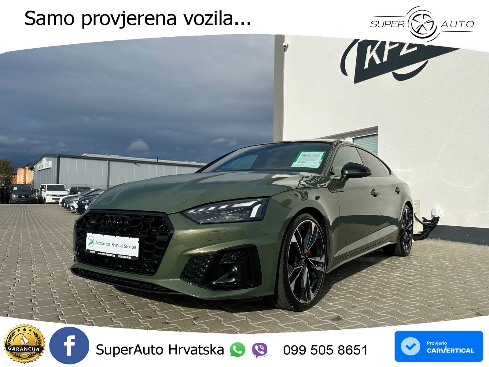 Audi A5 Sportback 40 TDI (204 KS) quattro S tronic LED+GR SJED+ACC