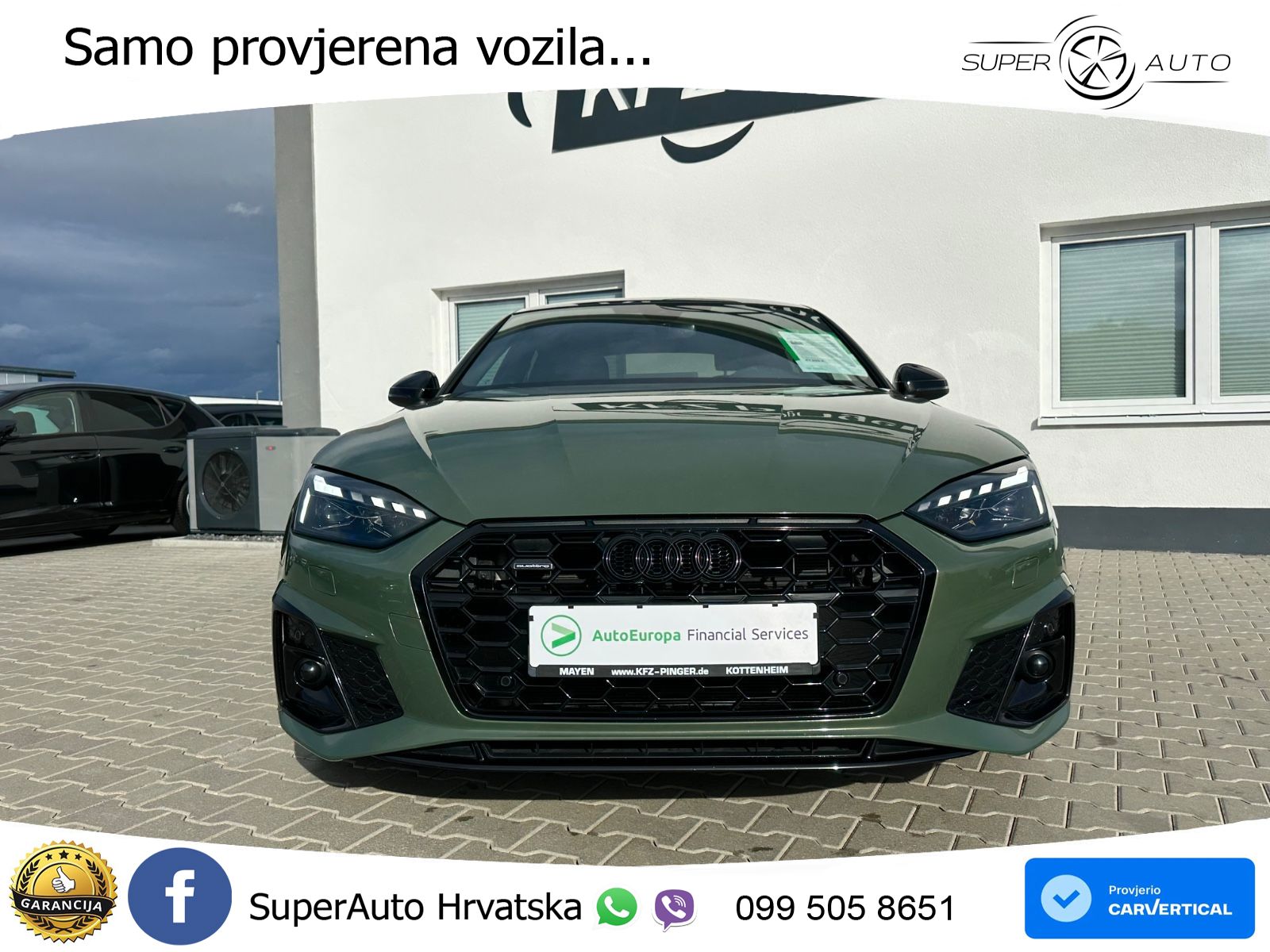 Audi A5 Sportback 40 TDI (204 KS) quattro S tronic LED+GR SJED+ACC