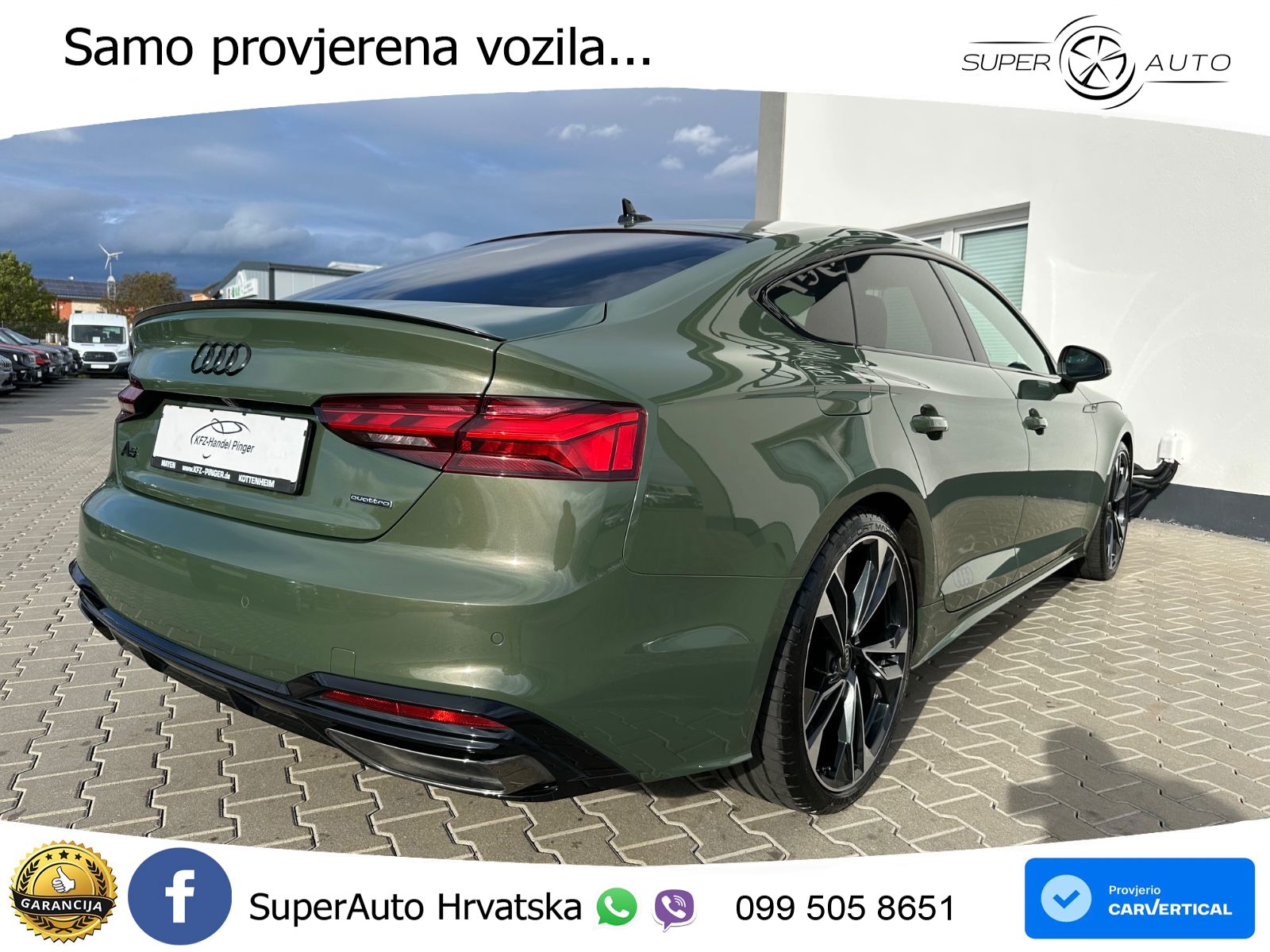 Audi A5 Sportback 40 TDI (204 KS) quattro S tronic LED+GR SJED+ACC