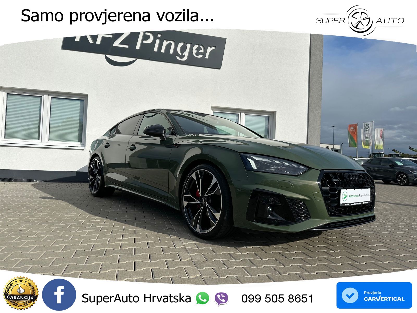 Audi A5 Sportback 40 TDI (204 KS) quattro S tronic LED+GR SJED+ACC