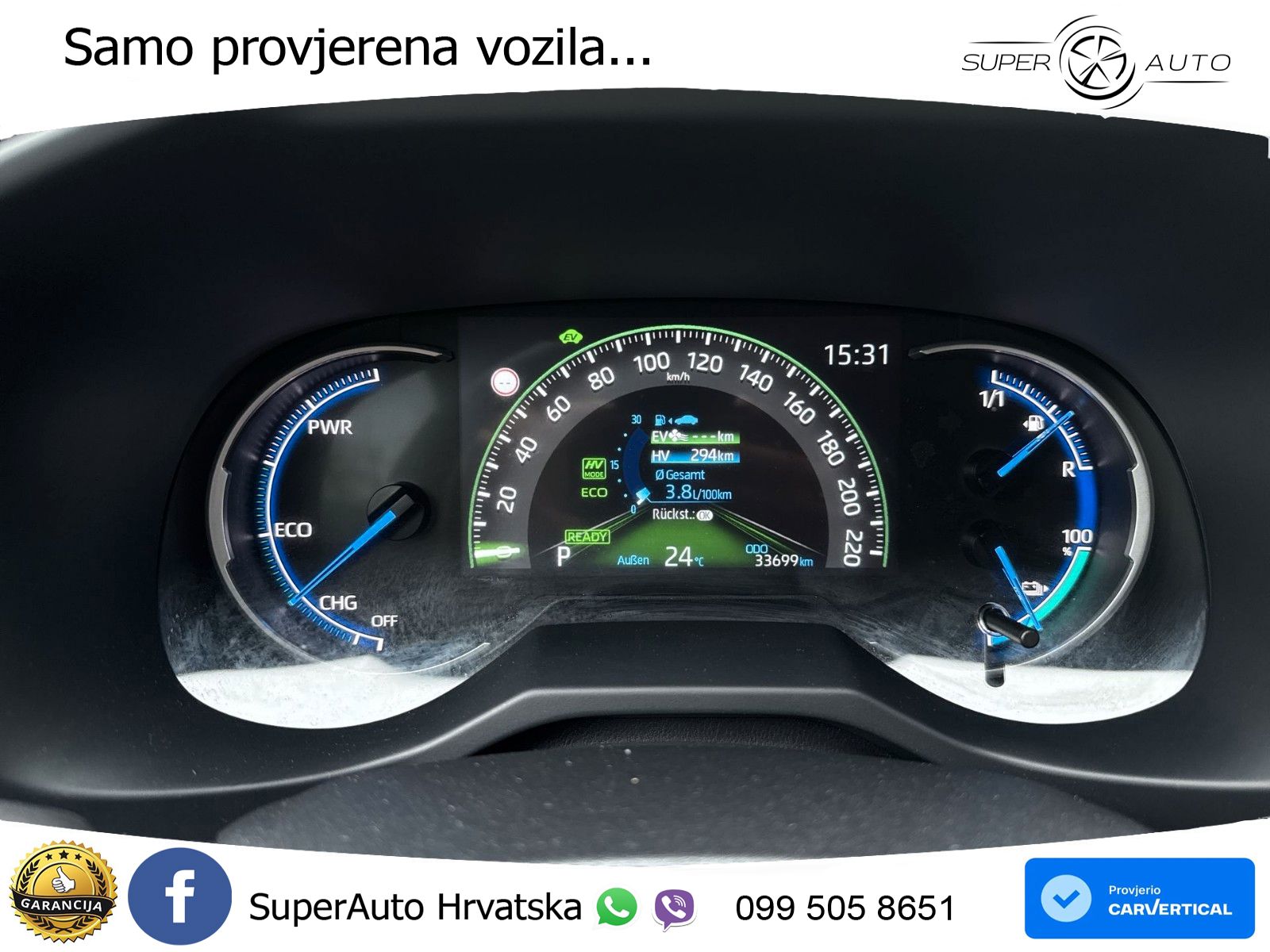 Toyota RAV4 2.5 D-4S (306 KS) Hybrid AWD-i e-CVT LED+GR SJED+ACC