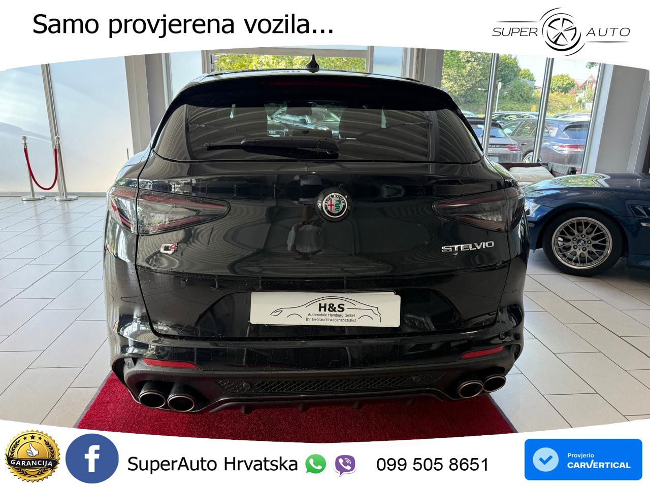 Alfa Romeo Stelvio Quadrifoglio 2.9 V6 Bi-Turbo (520 KS) Q4 Automatic LED+GR SJED+ACC