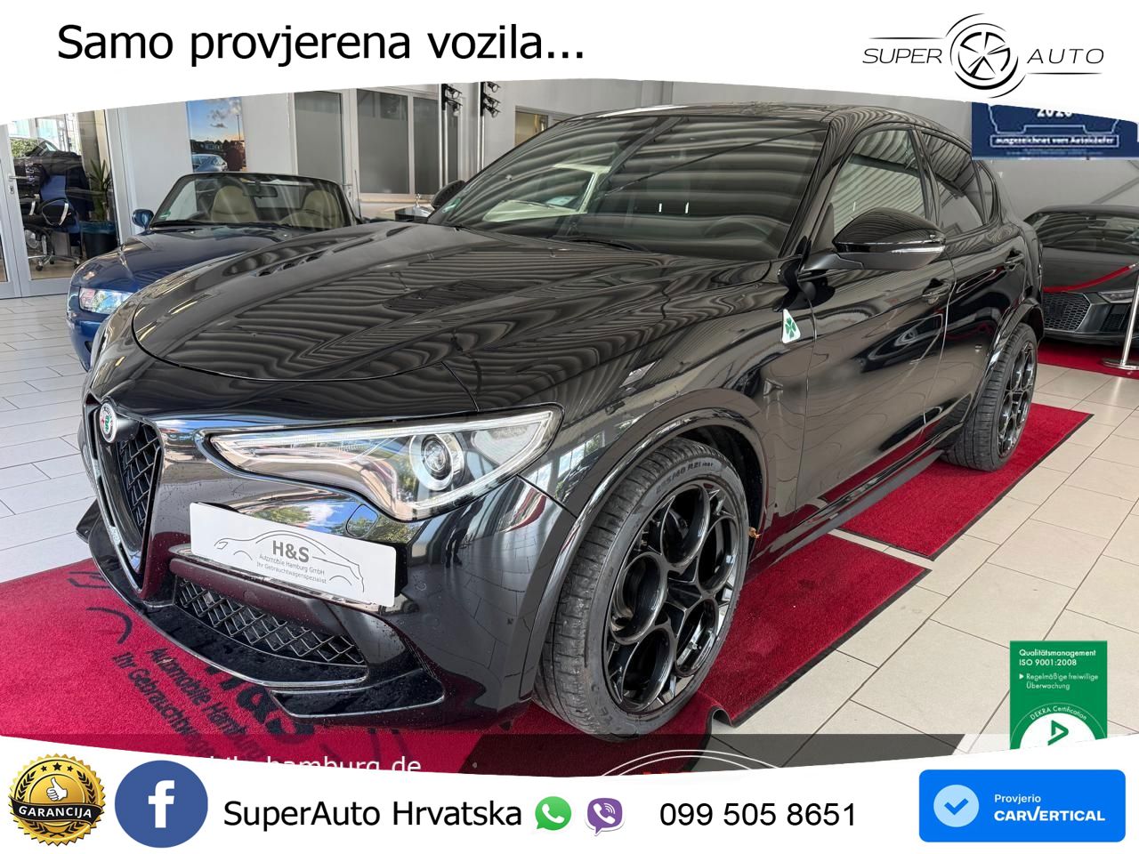 Alfa Romeo Stelvio Quadrifoglio 2.9 V6 Bi-Turbo (520 KS) Q4 Automatic LED+GR SJED+ACC
