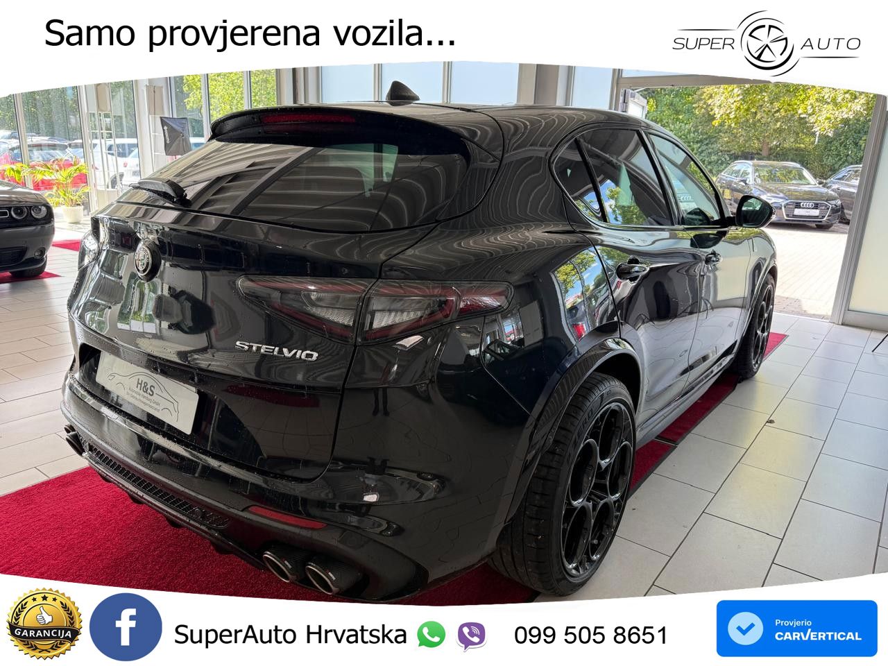 Alfa Romeo Stelvio Quadrifoglio 2.9 V6 Bi-Turbo (520 KS) Q4 Automatic LED+GR SJED+ACC