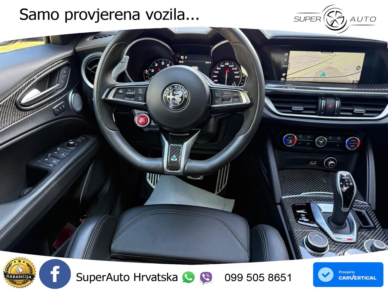 Alfa Romeo Stelvio Quadrifoglio 2.9 V6 Bi-Turbo (520 KS) Q4 Automatic LED+GR SJED+ACC