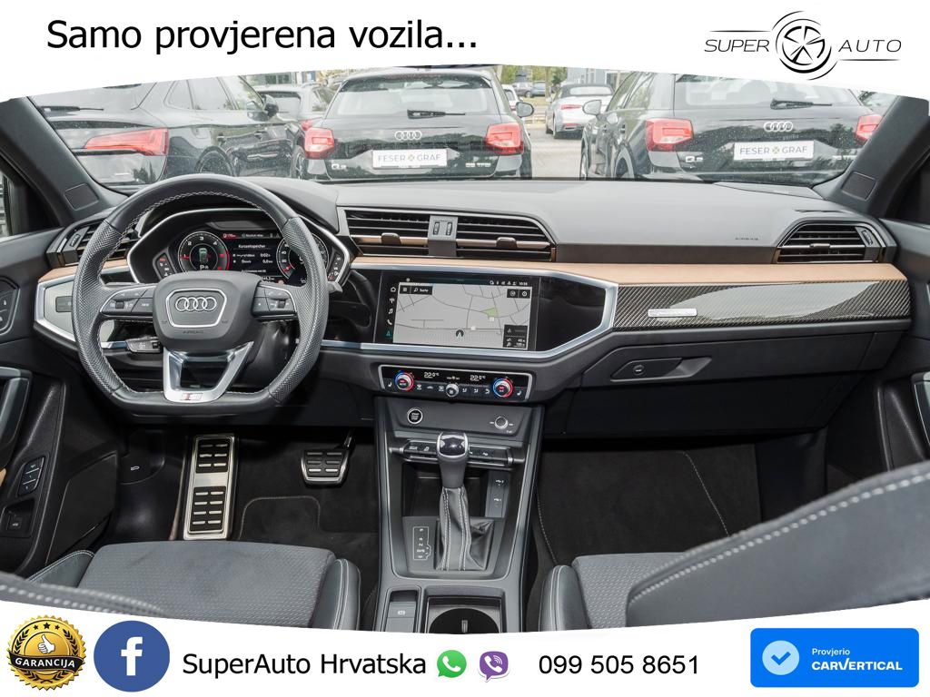 Audi Q3 40 TDI (200 KS) quattro S tronic 2x S line LED+GR SJED+ACC