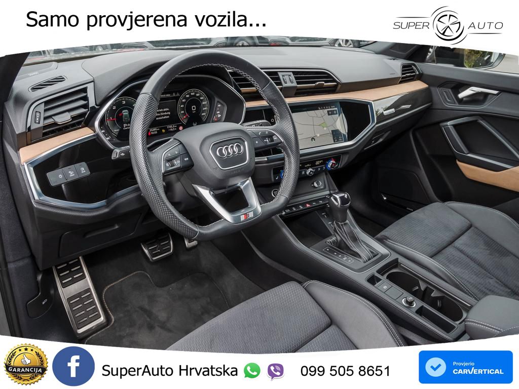 Audi Q3 40 TDI (200 KS) quattro S tronic 2x S line LED+GR SJED+ACC