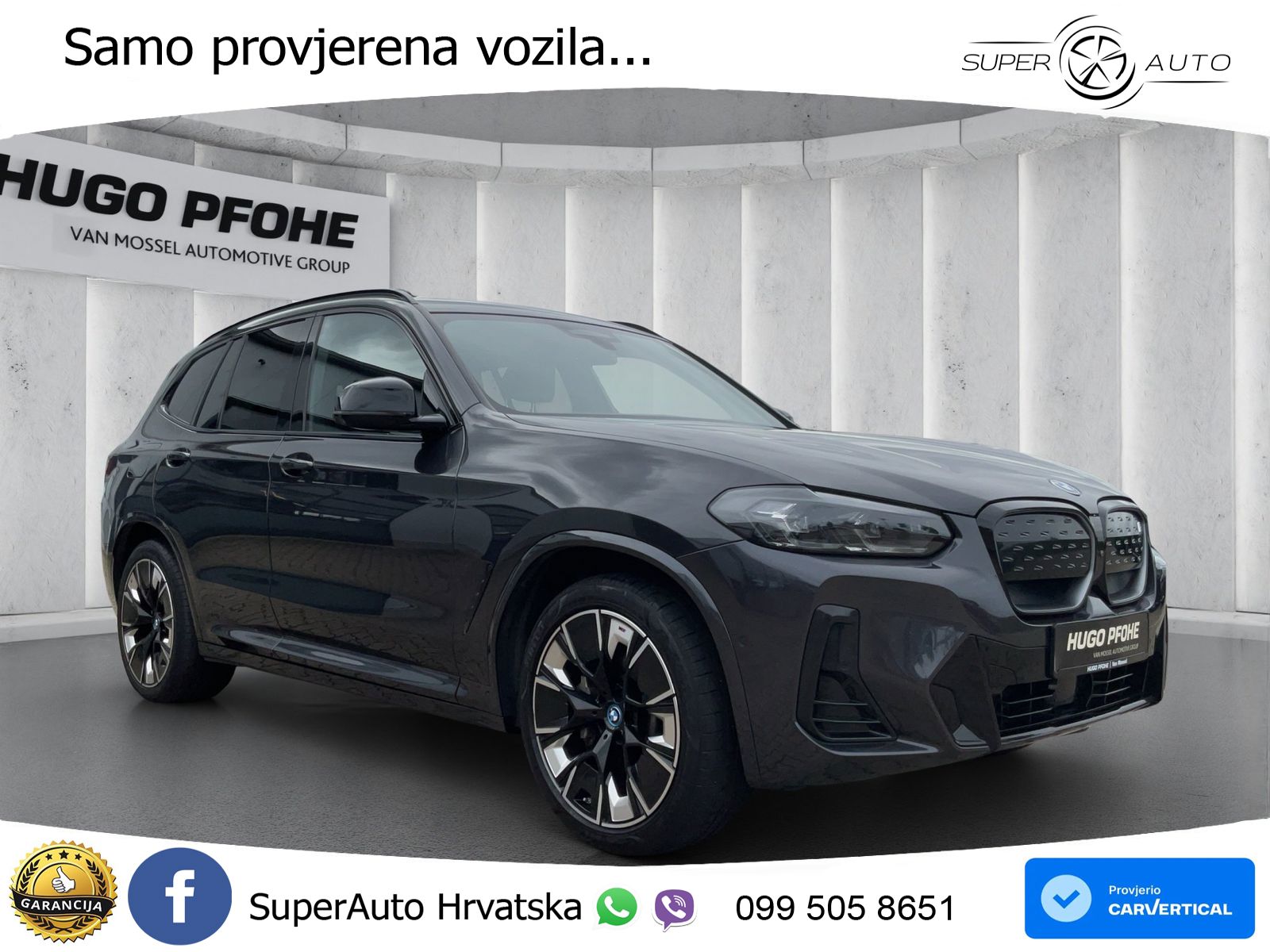 BMW iX3 80 kWh (286 KS) ACC+HEAD+GR SJED+360+PANO