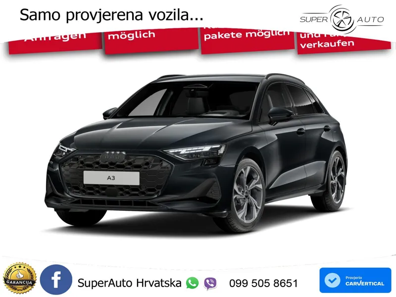 Audi A3 40 TFSI (204 KS) quattro S tronic S line LED+GR SJED+ACC