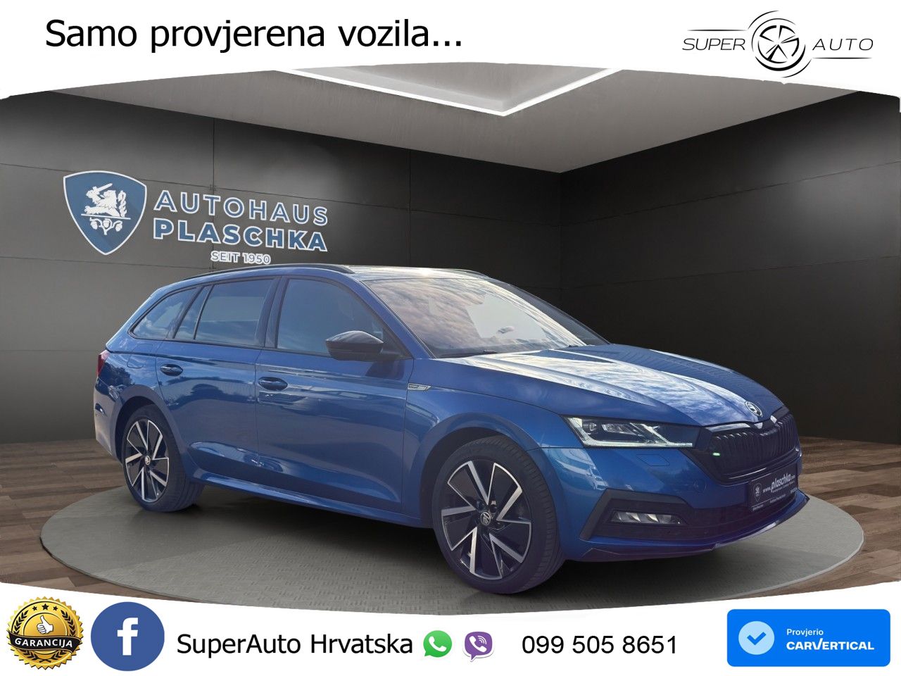 Škoda Octavia Combi 2.0 TSI (190 KS) 4x4 DSG SportLine LED+GR SJED+ACC